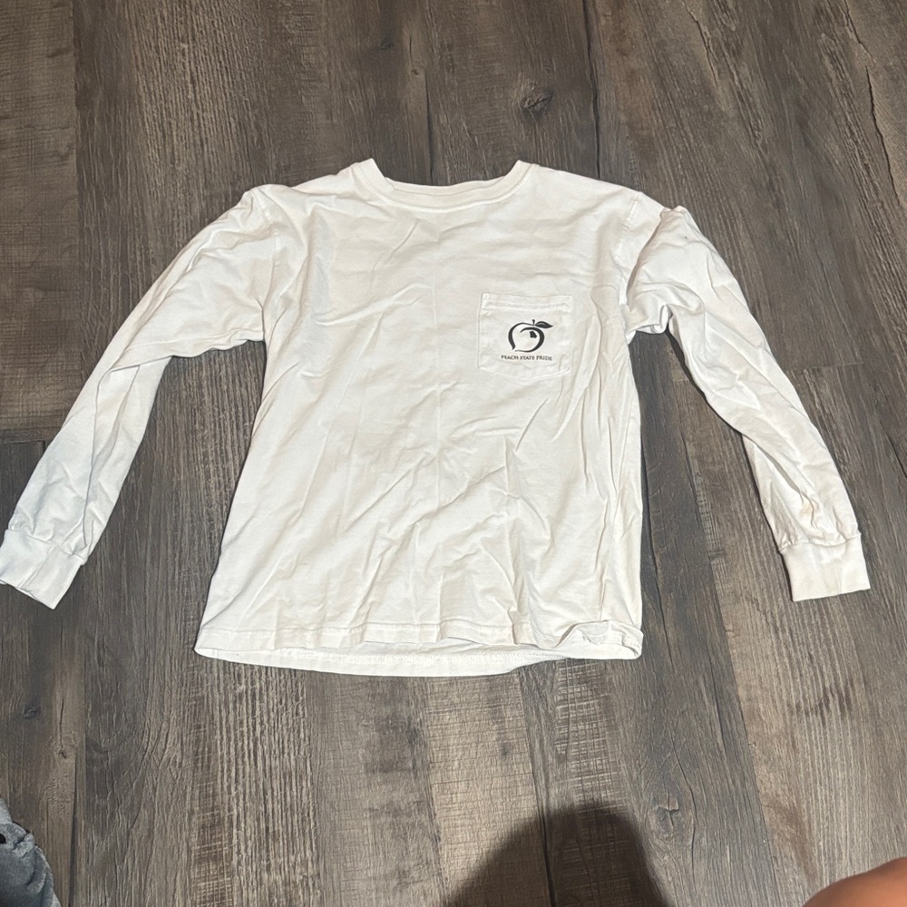 Southern Tide Kids' Classic White Long Sleeve Tee